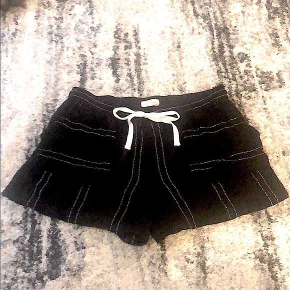 Lou & Grey drawstring shorts, 100% cotton, black & white striped pattern - Picture 4 of 7